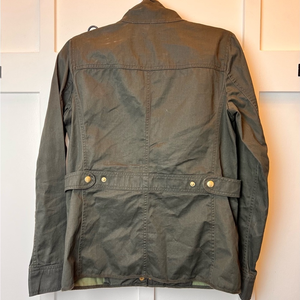 J. Crew Boyfriend Field Jacket Relaxed Fit Size XS Green Military Bella Swan y2k - Picture 8 of 8